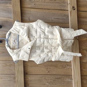 🏵️ Talbots white down puffer vest